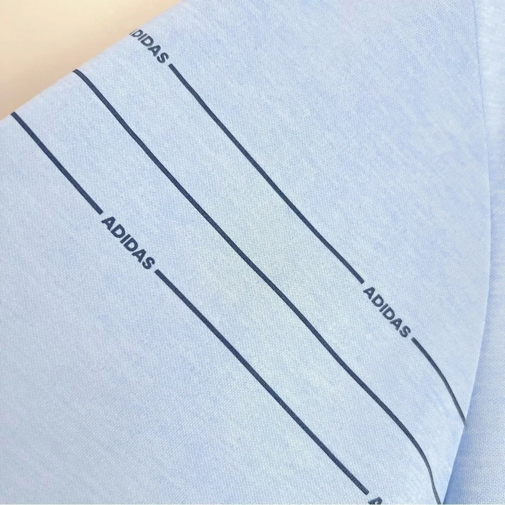 Adidas Men's Polo Shirt Short Sleeve Light Blue
